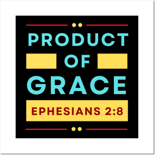 Product Of Grace | Christian Typography Posters and Art